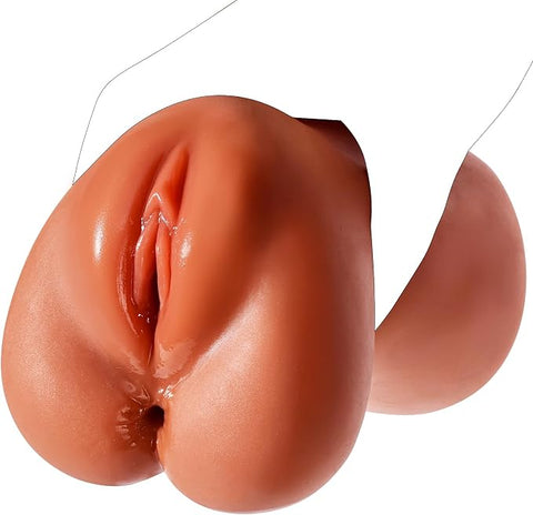 Brown Realistic Pocket Pussy Sex Toys for Men,Portable Male Masturbator Toy